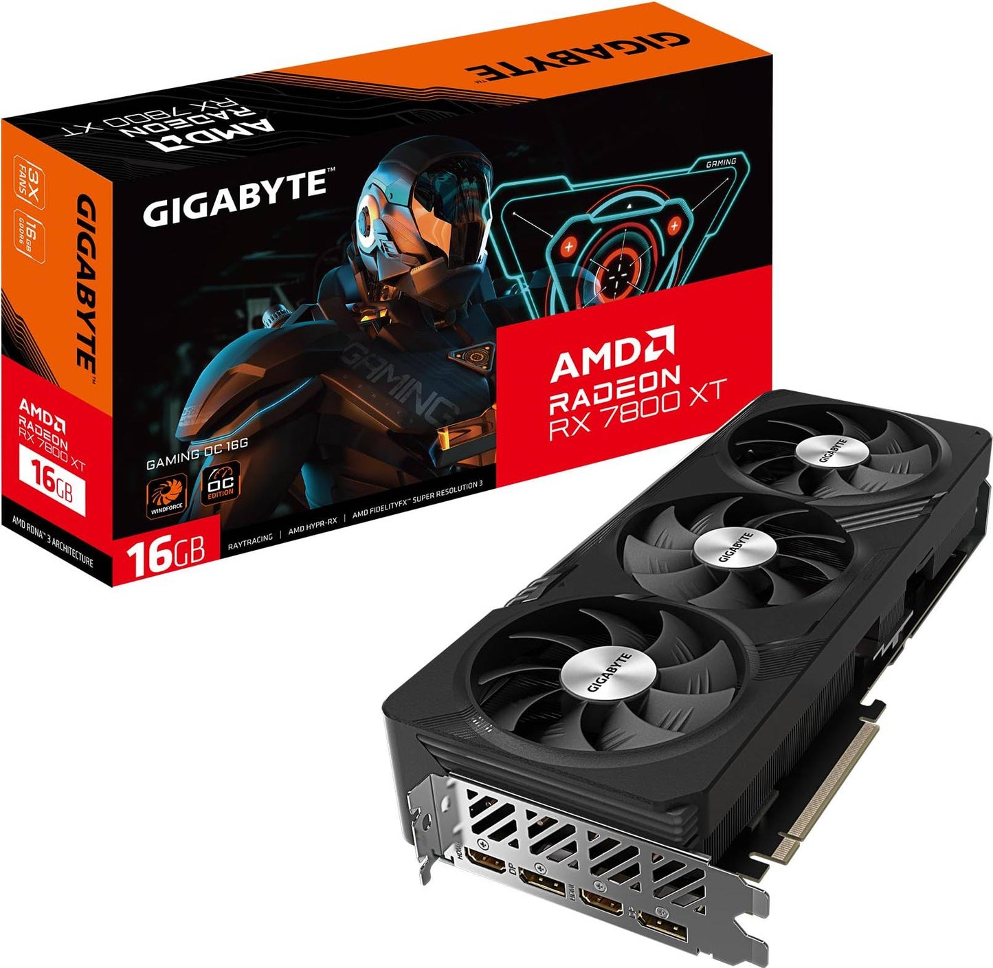 AMD Radeon RX 7800 XT Gaming OC 2xHDMI 2xDP 16GB