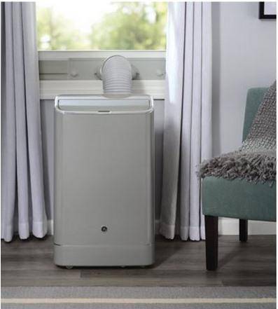 GE 10500 BTU 10,000 Smart Portable Air Conditioner Grey