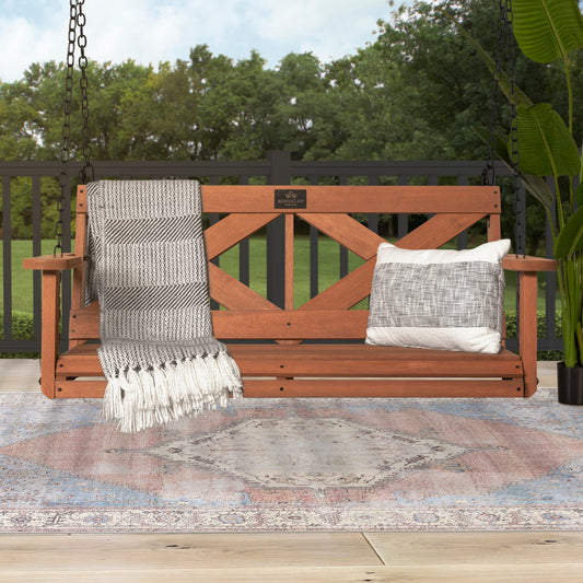 Meranti Farmhouse Porch Swing