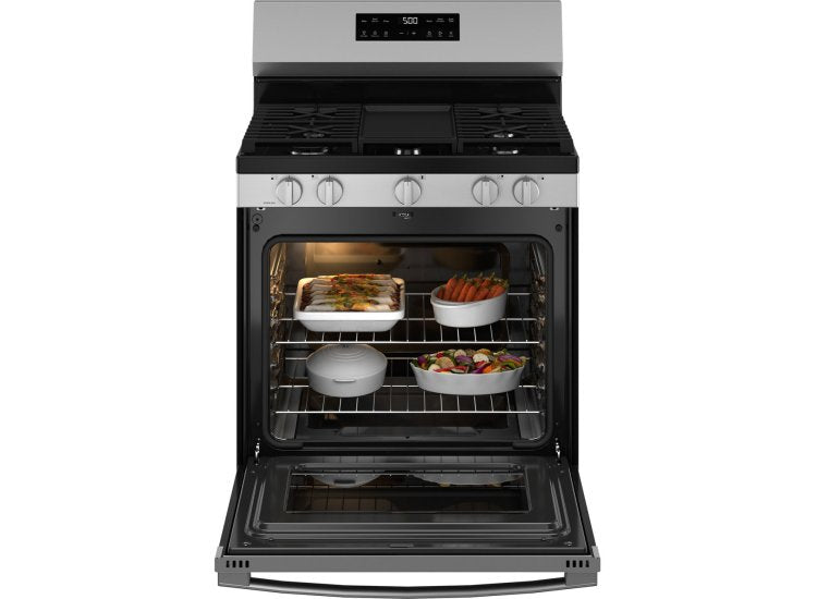 GE Appliances 30"" Free-Standing Range Stainless Steel, White