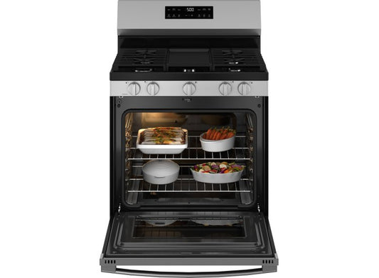 GE Appliances 30"" Free-Standing Range Stainless Steel, White