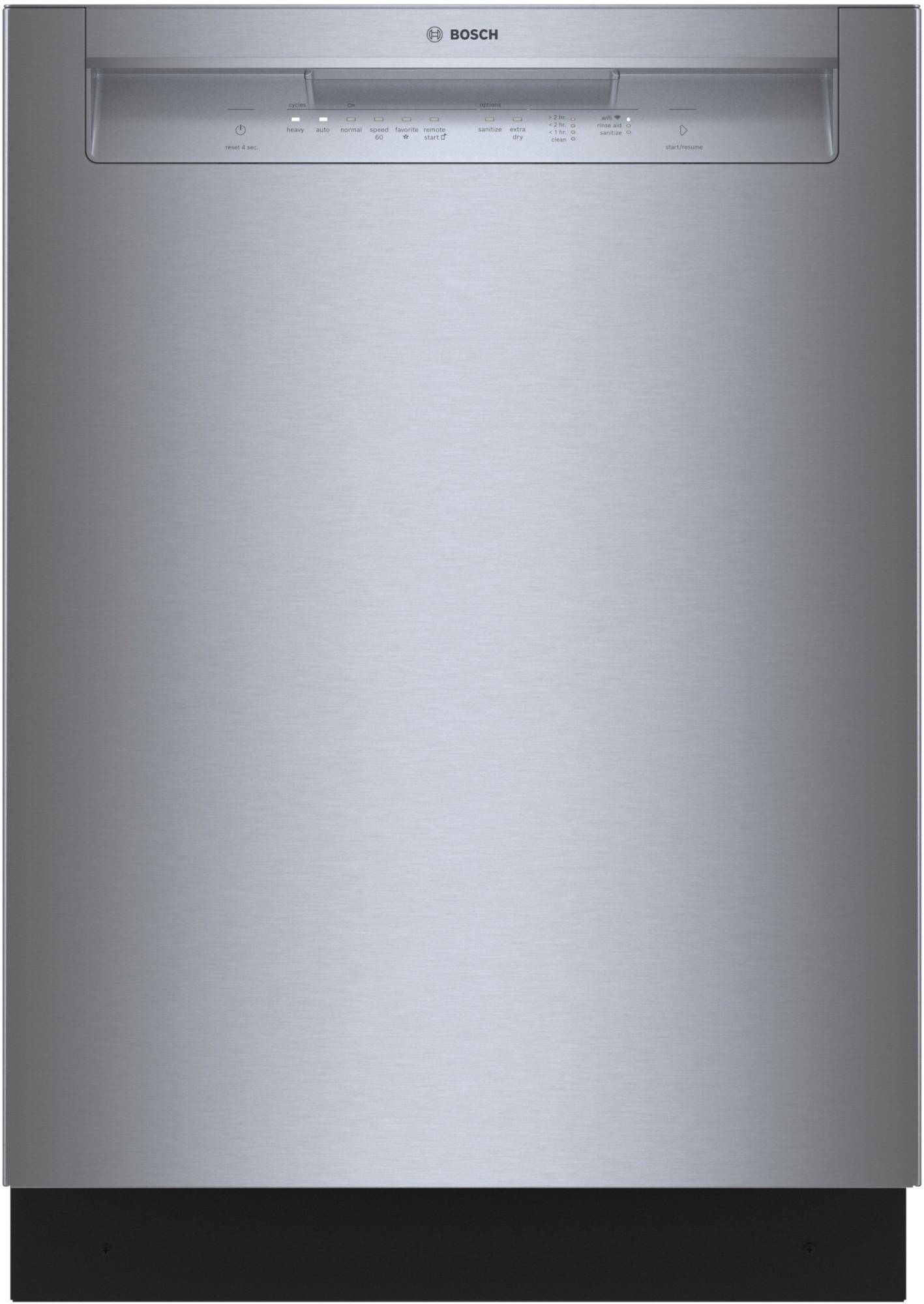 Bosch 100 Series Front Control Smart Hybrid Tub Dishwasher, 50dBA