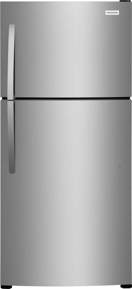 Frigidaire 4 Piece Kitchen Appliances Package with Top Freezer Refrigerator Stainless Steel