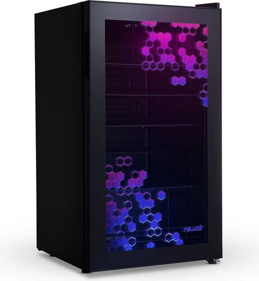 Newair Prismatic Series 19 Single Zone 126 Cans Beverage RGB Black
